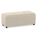 Natural Linen Style Fabric | Avalon 3 Trays Ottoman in Linen