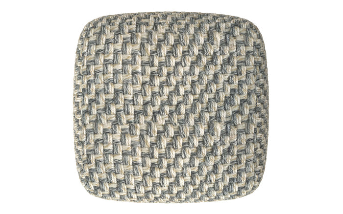 Blue/Beige | Beatrix Square Pouf