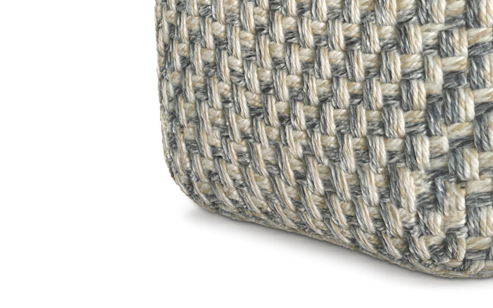 Blue/Beige | Beatrix Square Pouf