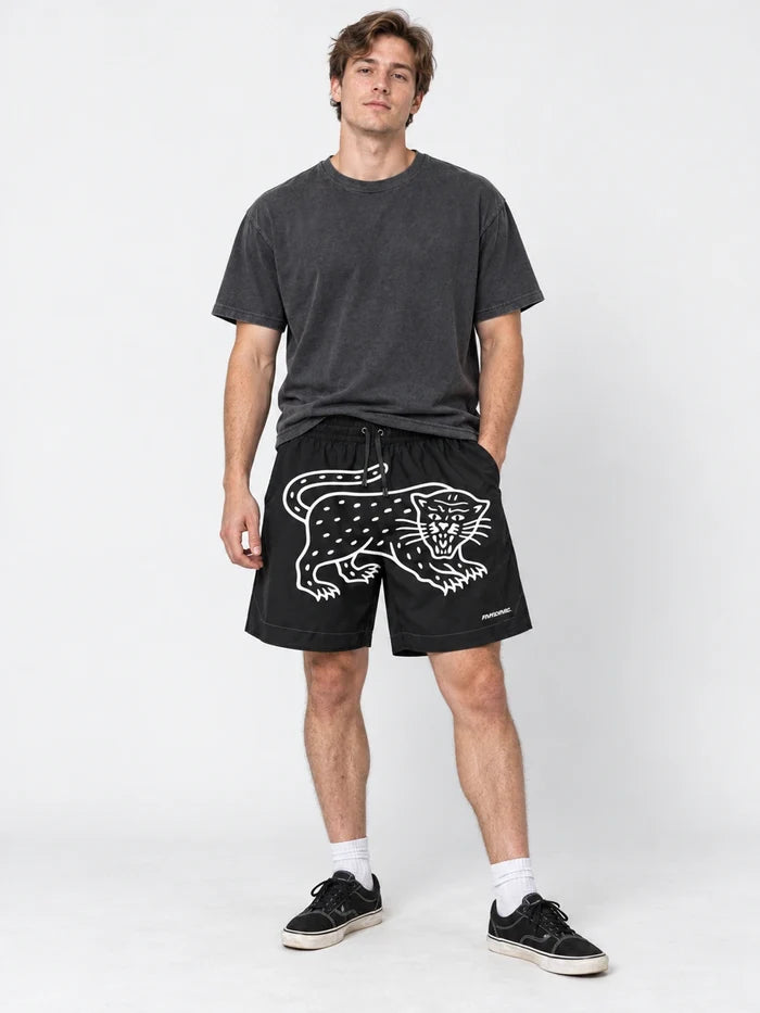 Bermuda Short Familyarg Panther Rustico Negro — vista principal