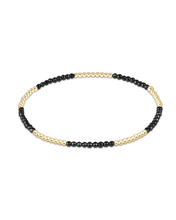 Blissful Pattern 2mm Bead Faceted Hematite Bracelet