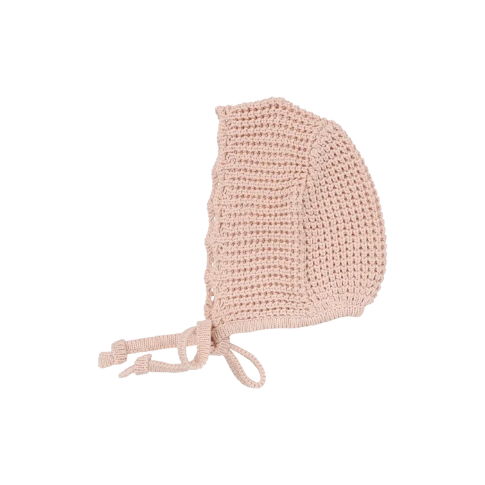 bonnet chunky knit - blush