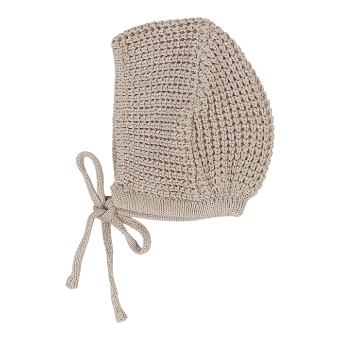 bonnet chunky knit - oat