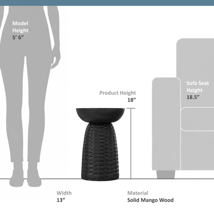 Black | Boyd Wooden Accent Table