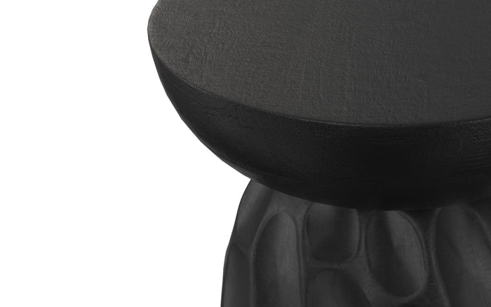 Black | Boyd 13 inch V-Chisel Accent Table