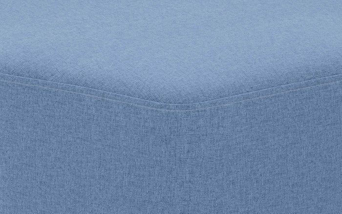 Wedgewood Blue Linen Style Fabric | Brock Footstool