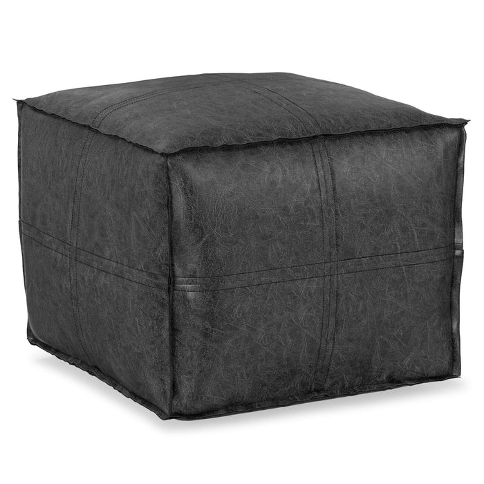 Distressed Black / Distressed Vegan Leather