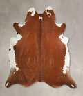 Brown and White Regular Cowhide Rug #A34045