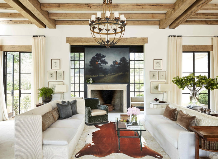 Brown and White Regular Cowhide Rug #A34045