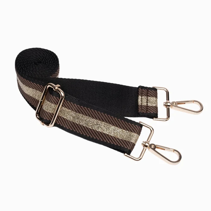 Brown/Gold Stripe Strap with Gold Hardware