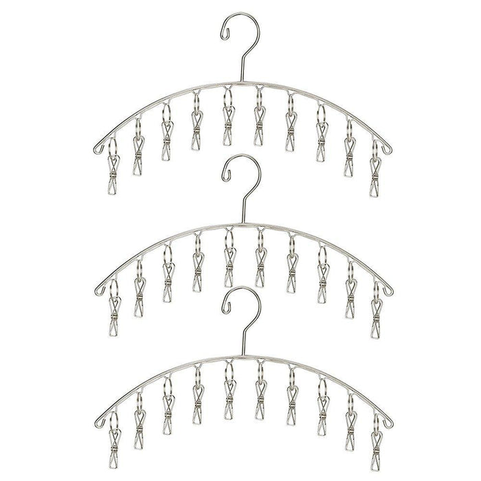 BTMB 10 Pack Stainless Steel Clothes Hangers (10 Clip)