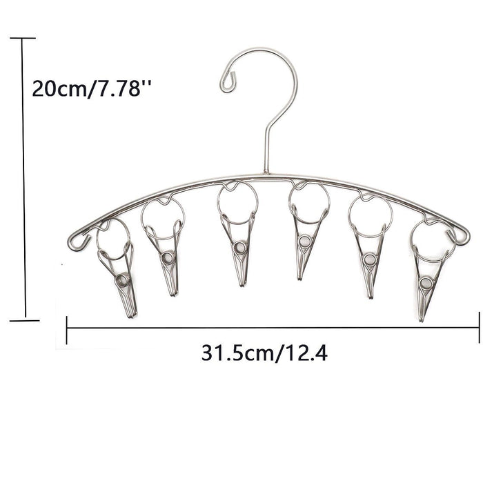 BTMB 10 Pack Stainless Steel Clothes Hangers (6 Clip)