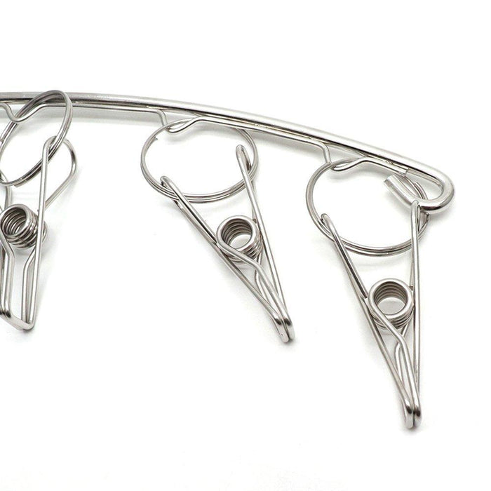 BTMB 10 Pack Stainless Steel Clothes Hangers (6 Clip)