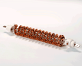 Classic replacement bulb A5926 with coiled copper filament and white ceramic end connectors on white background