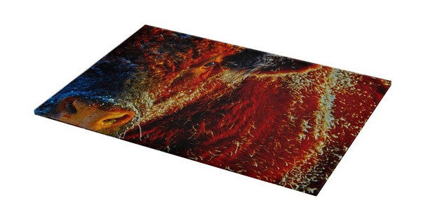Bull On Ice Cutting Board