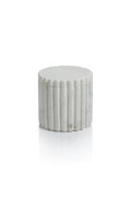 Calabria Fluted White Marble Canister