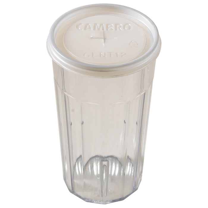 Cambro CLNT12190 - Disposable CamLid - Fits 12 Oz. Newport Tumbler - Translucent