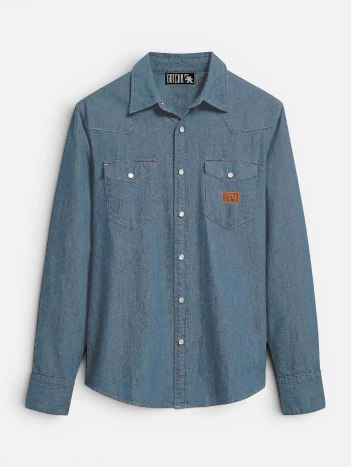 Camisa Gotcha Denim Celeste
