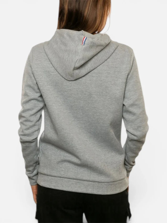 Campera Mujer Le Coq Sportif Ess Hoodie Gris Melange