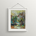 Canvas Painting, Small Oil Painting, Heavy Texture Oil Painting, Mountain Landscape Painting, 8X10 inch-Paintingforhome