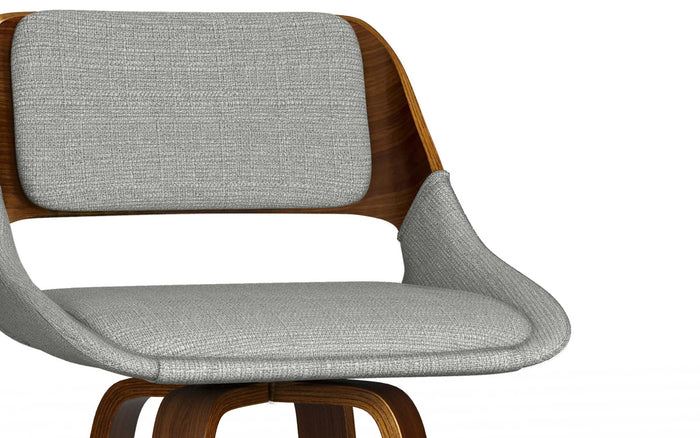Grey Linen Style Fabric | Carly Swivel Bar Stool (Set of 2)
