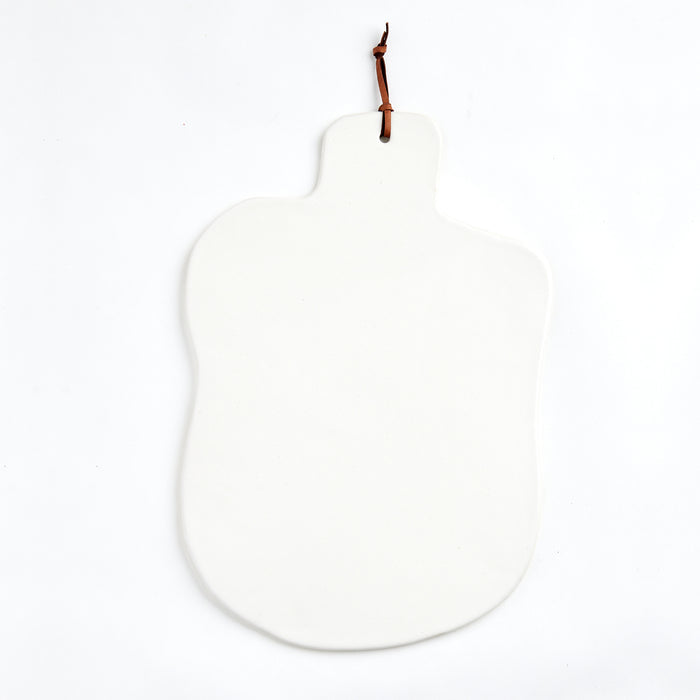 Ceramic Cheese Board with Leather Tie