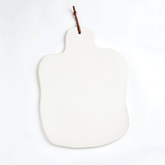 Ceramic Cheese Board with Leather Tie