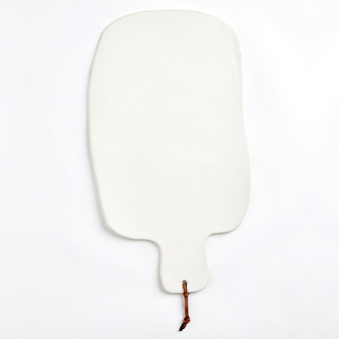 Ceramic Cheese Board with Leather Tie