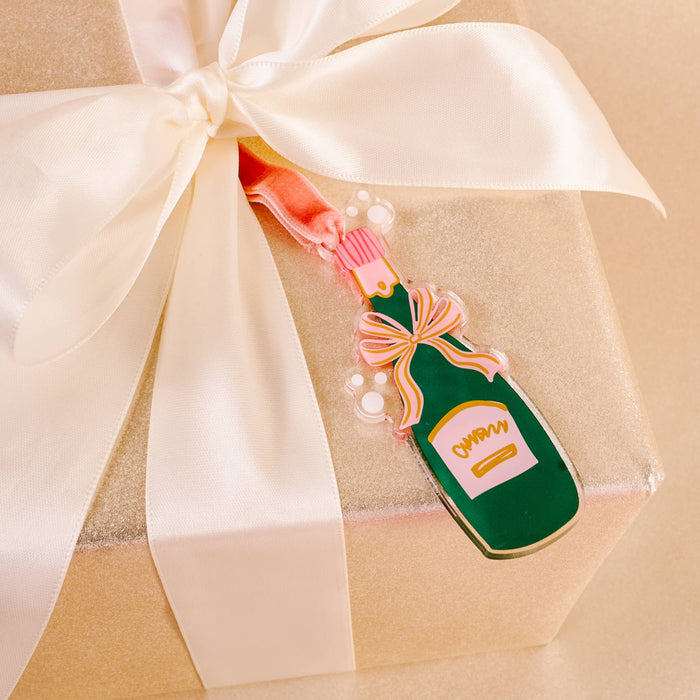 Champagne Bottle-Holiday Tree Ornament