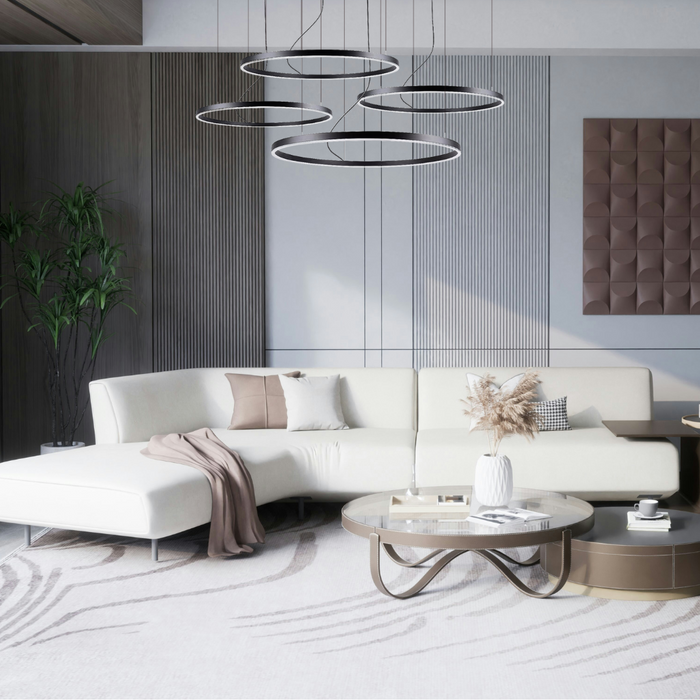 Chandelier ALUMA RING P212 – decorative ceiling chandelier, view 3 | LAMP & LIGHT - Design forward Decorative lamp , Downlights, pendant lamp , striplights