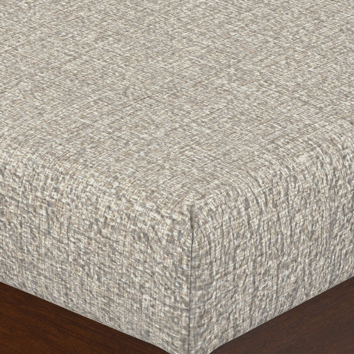 Platinum Tweed Style Fabric | Chanelle Ottoman Bench in Tweed