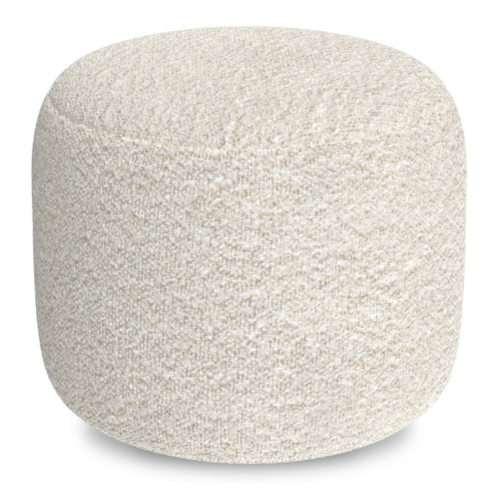 White | Chantal Round Pouf