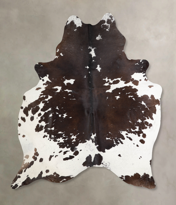 Chocolate and White Cowhide Rug #A34237