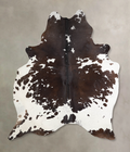 Chocolate and White Cowhide Rug #A34237