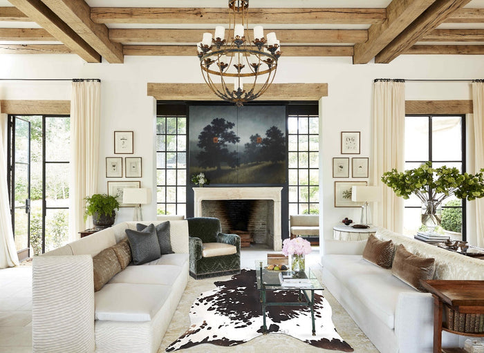 Chocolate and White Cowhide Rug #A34237