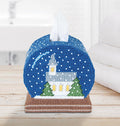 Church Snowglobe Tissue Box Cover Plastic Canvas Kit