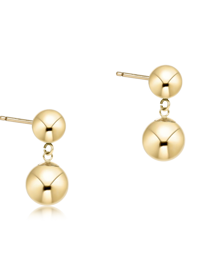 Classic 10mm Ball Drop Stud - Gold
