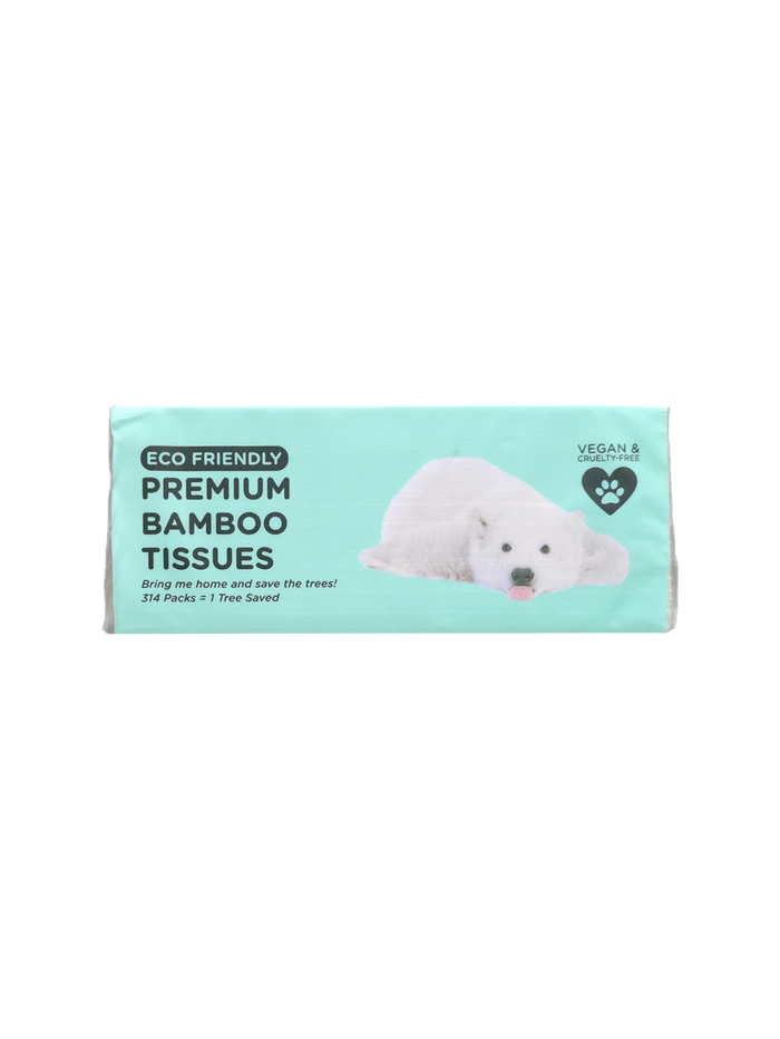 Cloversoft Plant-Based Compact Unbleached Bamboo Premium Tissues 3 Ply 100 Sheets Plus extra 10 sheets