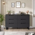 GustoWave 6 Dresser for Bedroom, 47.2 Wide Dresser, Freestanding Vertical Drawer Cabinet with Storage, Wooden Closet Storage Chest for Living Room