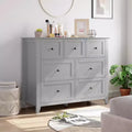 CuisinSmart Wood Dresser for Bedroom, 7 Drawer Chest of Drawers with Metal Handle, Closet Store Organizer for Living Room Hallway bedroom