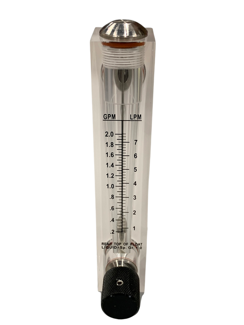 (Concentrate & Recycle) Flow Meter, 0.2-2 GPM, w/ SS Valve