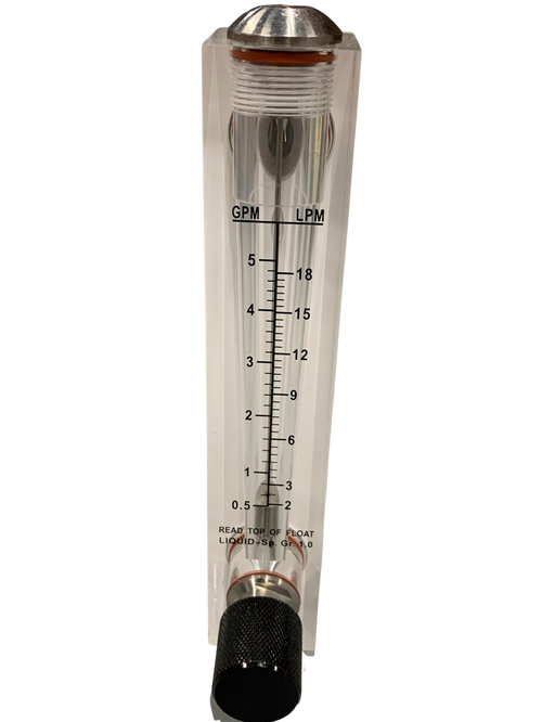 (Concentrate & Recycle) Flow Meter, 0.5-5 GPM, w/ SS Valve