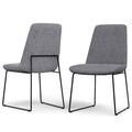 Grey Linen Style Fabric | Corina Dining Chair