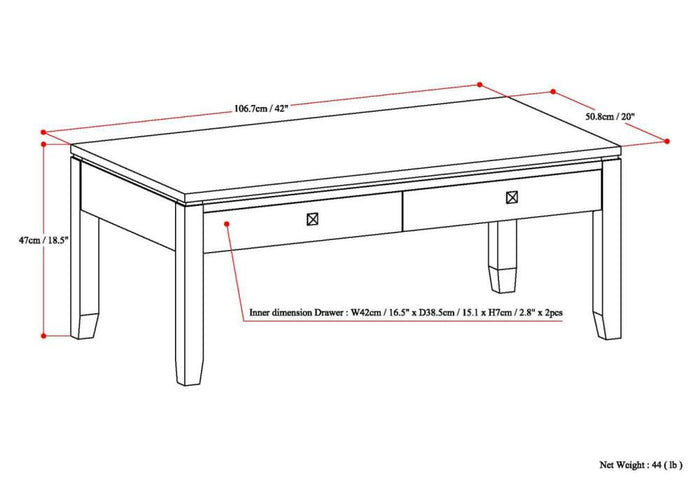 Mahogany Brown | Cosmopolitan Coffee Table