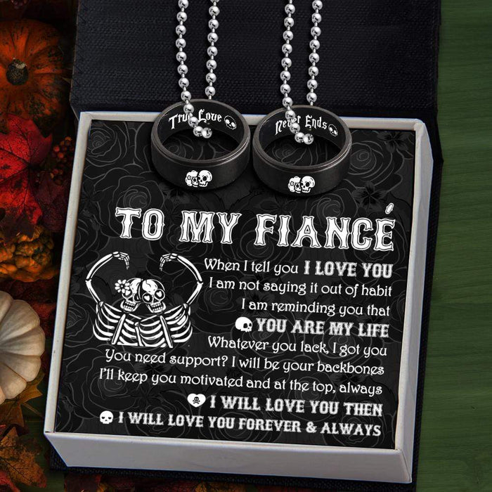 Couple Pendant Necklaces - To My Fiancé - You Are My Life - Gnw24013