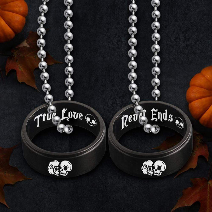 Couple Pendant Necklaces - To My Husband - I Will Love You Forever & Always - Gnw14017