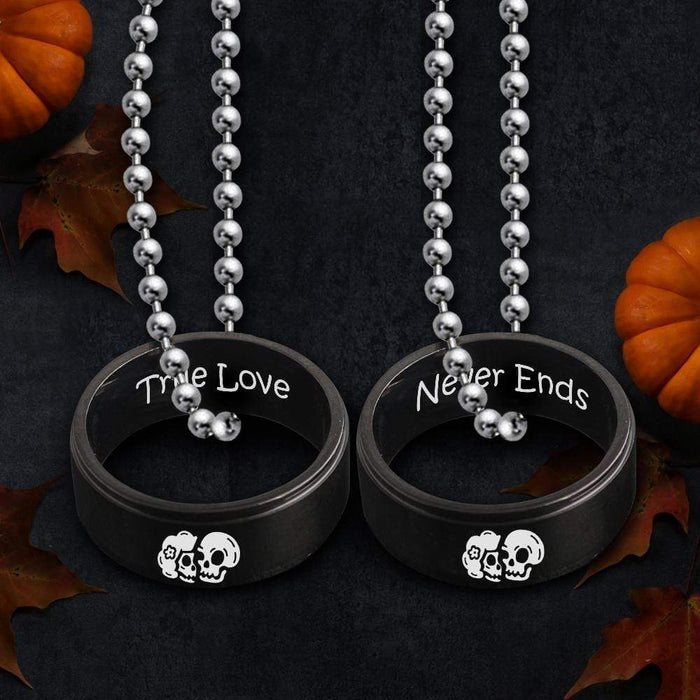 Couple Pendant Necklaces - To My Wife - My Lasts To Be With You - Gnw15027