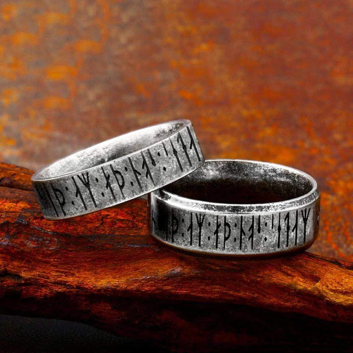 Couple Rune Ring Necklaces - My Viking Queen - I'd Find You And I'd Choose You - Gndx13002