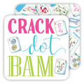 Crack Dot Bam Paper Coaster by Rosanne Beck