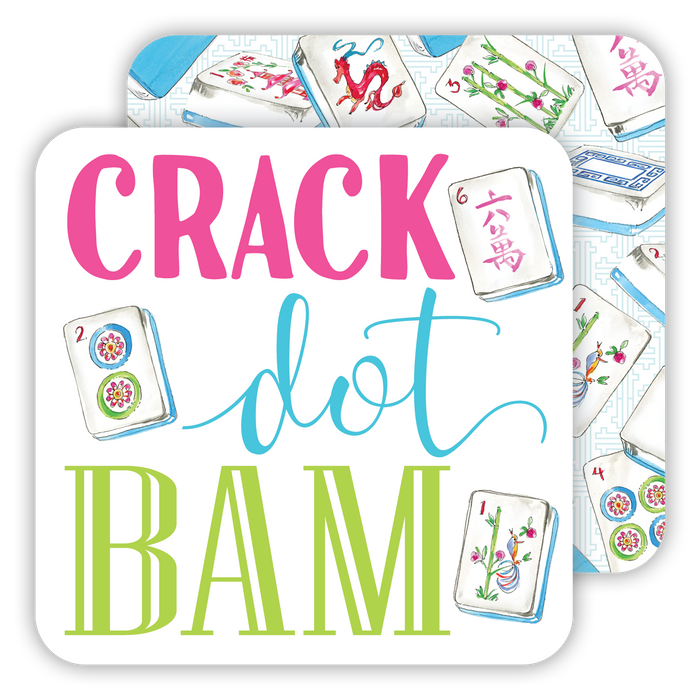 Crack Dot Bam Paper Coaster by Rosanne Beck